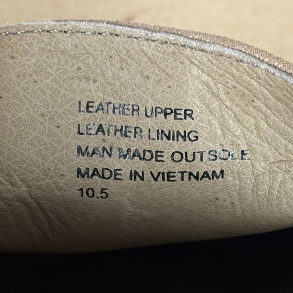 Birdies The Sparrow Suede Loafers Womens 10.5 Tan Metallic Slip On Flats - Picture 5 of 11